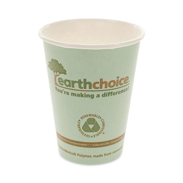 Pactiv EarthChoice Hot Cups, 12 oz, Teal, PK1000 DPHC12EC